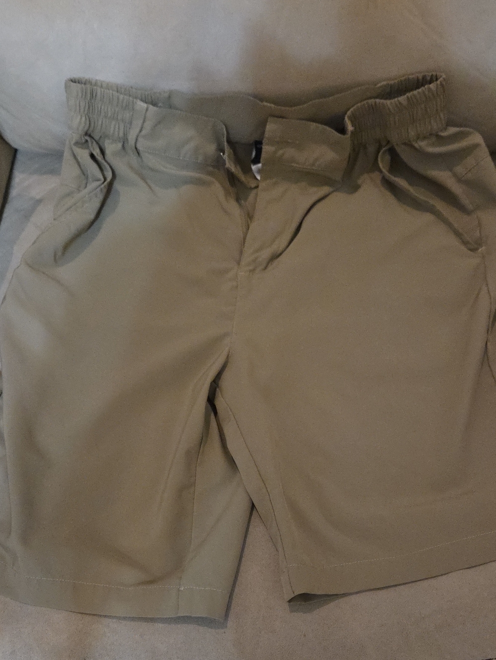 Men's Casual Elastic Waist Shorts - Olive